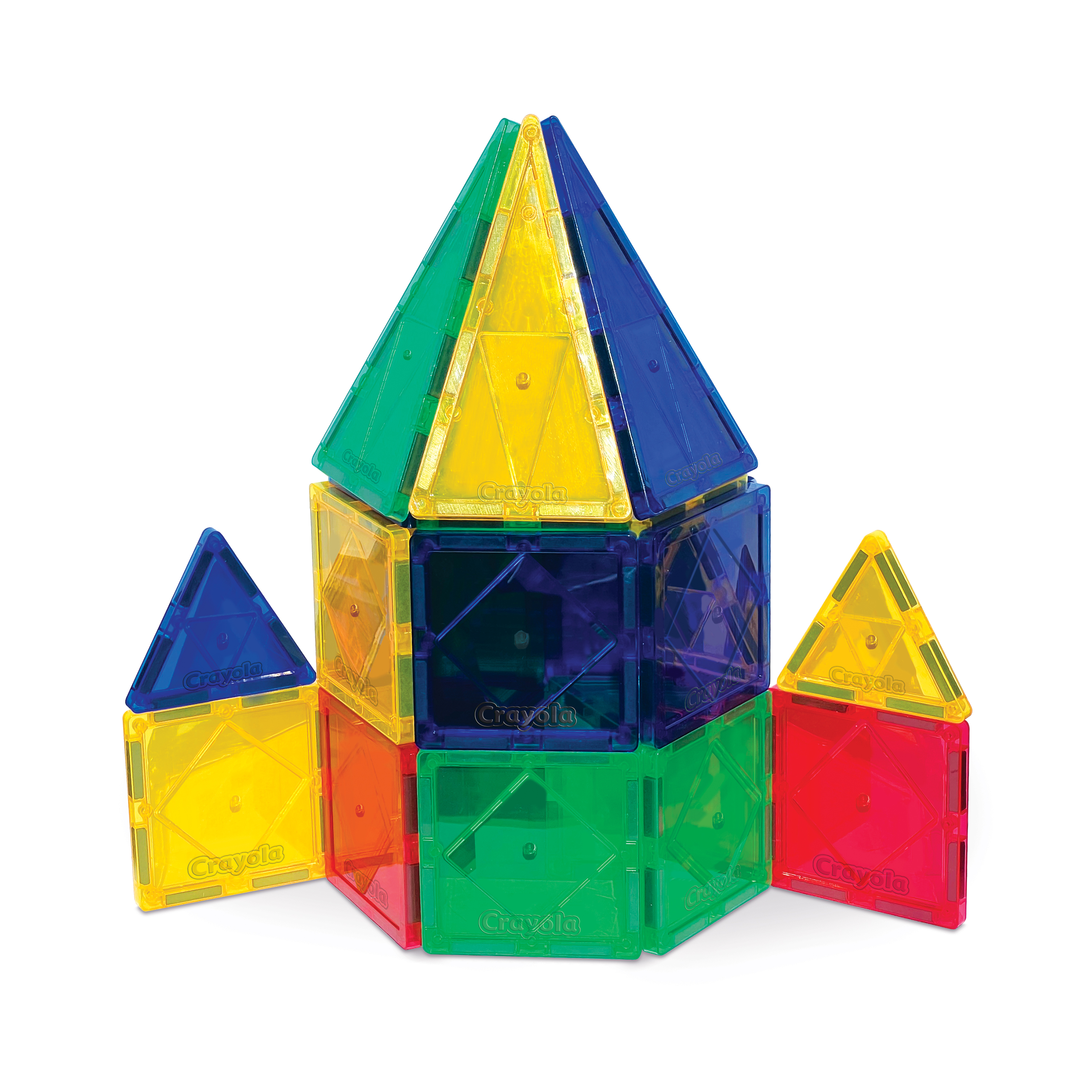 Crayola Pastel Magnetic Tiles 14 Piece Expansion Pack - CreateOn Magnetic  Building Tiles STEM Toys