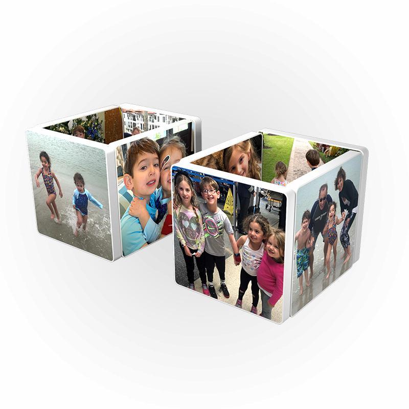 Magnetic Photo Tile 8 Set - Small Magna Tiles | CreateOn